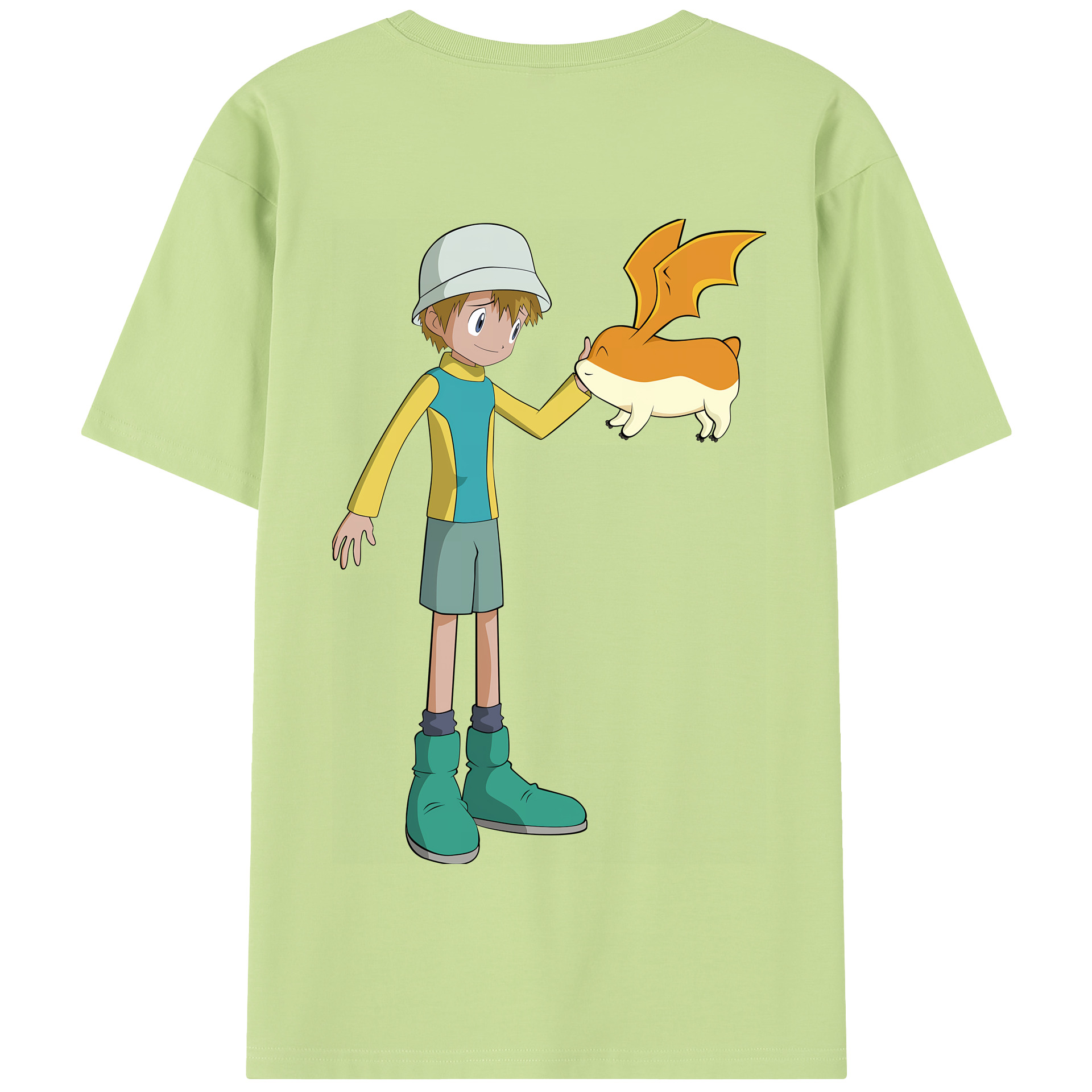 （画像用） Digimon デジタルモンスター/デジモン 綿100％半袖Tシャツ（背面プリント）